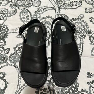 Fitflop Black Open-Toe Slingback Sandals